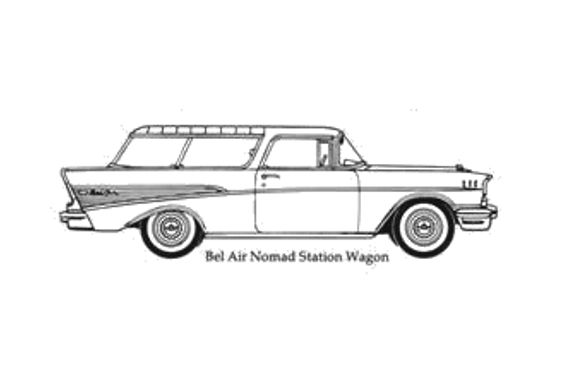 Download drawing Chevrolet Bel Air Nomad Station Wagon 1957 in ai pdf ...